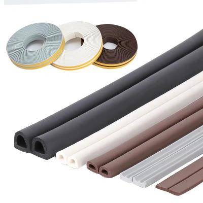 D Shape Door Edge Trim Sound Proof Seal With Adhesive